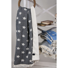 Плед микроплюш Barine Турция - Star Throw black 130x170 см
