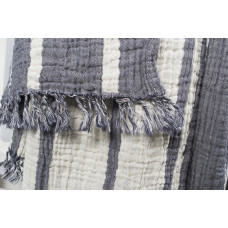 Плед накидка Barine Турция - Cocoon Stripe indigo 130x170 см
