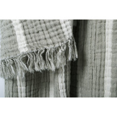 Плед накидка Barine Турция - Cocoon Stripe khaki 130x170 см