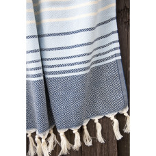 Плед накидка Barine Турция - Quad Throw denim синий 150x200 см