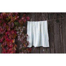 Плед накидка Barine Турция - Stripe Muslin mavi голубой 77x82 см