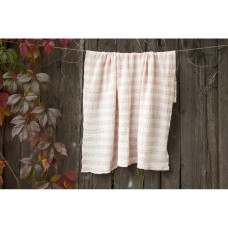 Плед накидка Barine Турция - Stripe Muslin pembe розовый 77x82 см
