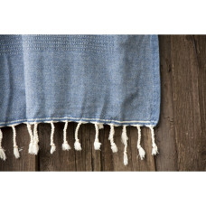 Плед накидка Barine Туреччина - Tan Throw denim синій 125x180 см