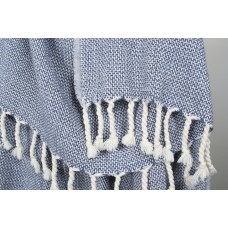 Плед накидка Barine Туреччина - Wool Basket indigo синій 120x175 см