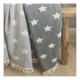 Плед накидка Barine Туреччина - Wool Star Throw Grey сірий 135x170 см