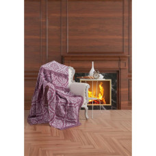 Плед накидка Eponj Home Турция Buldan Keten - Damask 170x220 mor фиолетовый