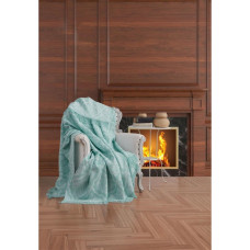 Плед накидка Eponj Home Турция Buldan Keten - Damask 170x220 su yesili зеленый