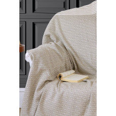 Плед накидка Eponj Home Турция Buldan Keten - Etnik 170x220 hardal горчичный
