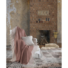 Плед накидка Eponj Home Турция Buldan Keten - Etnik 170x220 kiremit кирпичный