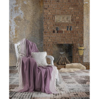 Плед накидка Eponj Home Туреччина Buldan Keten - Etnik 170x220 mor фіолетовий