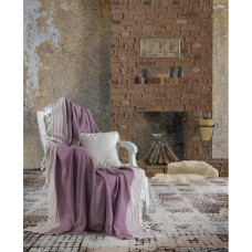 Плед накидка Eponj Home Турция Buldan Keten - Etnik 170x220 mor фиолетовый