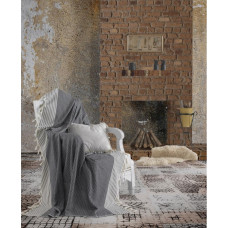 Плед накидка Eponj Home Турция Buldan Keten - Etnik 170x220 siyah черный 