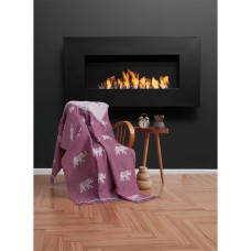 Плед накидка Eponj Home Турция Buldan Keten - Fil 170x220 mor фиолетовый