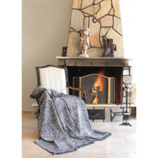 Плед накидка Eponj Home Турция Buldan Keten - Linen 170x220 siyah черный 