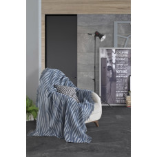 Плед накидка Eponj Home Турция Buldan Keten - Verda 170x220 petrol сине-зеленый