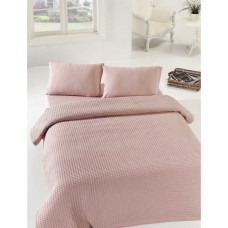 Плед покрывало вафельное Eponj Home Турция - Burumcuk gulkurusu розовый 160x235 см