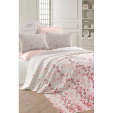 Плед покрывало вафельное Eponj Home Турция - Coretta a.pembe розовый 200x235 см