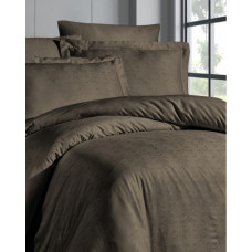 Постільна білизна жаккард First Choice Amore Brown євро 200x220