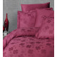 Постільна білизна жаккард First Choice Clover Bordo (Dark Red) євро 200x220