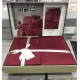 Постільна білизна жаккард First Choice Clover Bordo (Dark Red) євро 200x220
