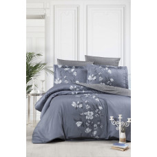 Постельное белье сатин First Choice Evan Indigo евро 200x220 
