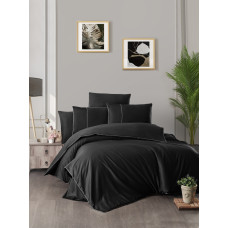 Постільна білизна жаккард First Choice Fantasy Black євро 200x220