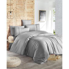 Постільна білизна ранфорс First Choice Gala Gri (Grey) євро 200x220