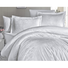 Постільна білизна жаккард First Choice Herra Beyaz (White) євро 200x220