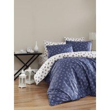 Постельное белье ранфорс First Choice Light Lacivert (Navy Blue) евро 200x220