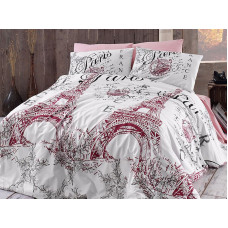 Постельное белье ранфорс First Choice Romanti̇Ca Pudra полуторный 160x220