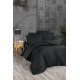Постільна білизна жаккард First Choice Siray Black євро 200x220