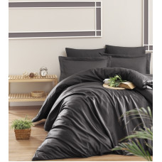 Постельное белье сатин First Choice Snazzy Fume (Antracite) евро 200x220 