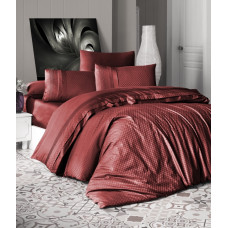 Постільна білизна жаккард First Choice Square Style Cinnamon євро 200x220