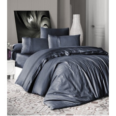 Постільна білизна жаккард First Choice Square Style Denim євро 200x220