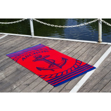 Рушник велюровий Lotus пляжний - Anchor New червоний 75x150