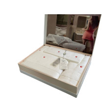 Набір рушників Maison D'or Soft Hearts White-Red махрові 30-50 см, 50-100 см, 85-150 см білі