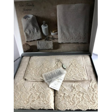 Набір рушників Maison D'or New Trendy Jasmin Beige махрові 30-50 см, 50-100 см, 85-150 см бежеві
