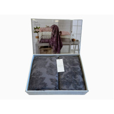 Набір рушників Maison D'or Sanda Jacquard Grey махрові 50-100 см, 85-150 см сірі