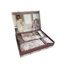 Набір рушників Maison D'or Lady Roses Dark Lilac махрові 30-50 см, 50-100 см, 85-150 см фіолетові