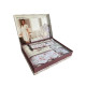 Набір рушників Maison D'or Lady Roses Ecru Dark Lilac махрові 30-50 см, 50-100 см, 85-150 см кремові