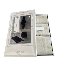 Набір рушників Maison D'or Elegance Marine Beige махрові 50-80 см, 50-100 см, 85-150 см бежеві