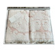 Набір рушників Maison D'or Celestina Jacquard Rose махрові 50-100 см, 85-150 см рожевий