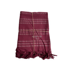Пляжний рушник Maison Dor Violetta Burgundy бавовна 100-200 см малинове